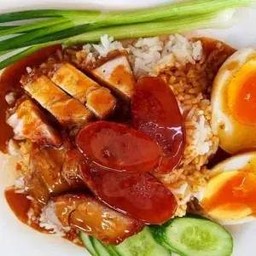 ข้าวหมูแดง-หมูกรอบ