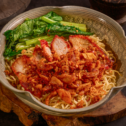 บะหมี่หมูเเดง (น้ำพริกกากหมู)