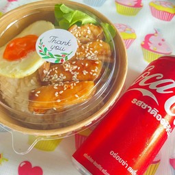 [เซตสุดฮิต] ข้าว + ไก่เทอริยากิ + ไข่ดาว + สลัดทูน่า อบกรอบ