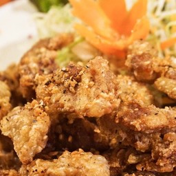 คาง ปลาหมึก ซุปแป้งทอด = จิ้มซอส