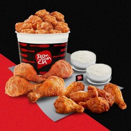 บักเก็ตไก่บอนชอน 20 ชิ้น+ข้าวญี่ปุ่น 2 ที่