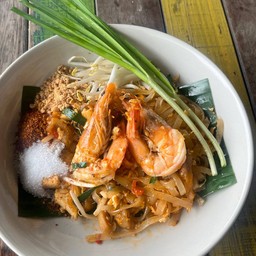 ผัดไทกุ้งสด(เส้นเล็ก)
