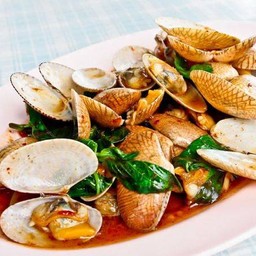 ผัดพริกเผาหอยลาย(กับข้าว)