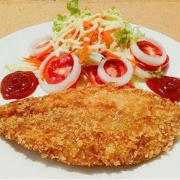 ปลาดอลลี่ ชุปเกร็ดขนมปัง ลาดพริก