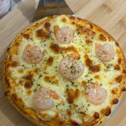 พิซซ่า กุ้งชีส ไซต์ S ตัด4 ชิ้น