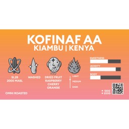 Kenya Kofinaf AA | (Orange,Dried fruit,Raspberry)