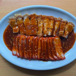 หมูแดง.หมูกรอบ (Moo Daeng , Moo Krob )  Red BBQ Pork by