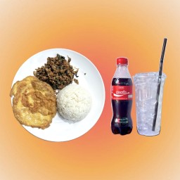 เซ็ต กะเพราะพริกแห้งไข่เจียว+โค้ก