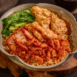 บะหมี่เกี๊ยวน้ำพริกกากหมู (เลือกได้)