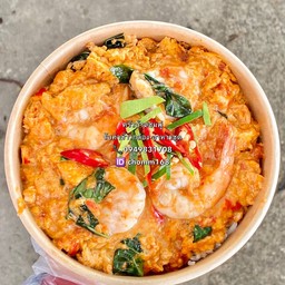 ข้าวไข่ข้นห่อหมกกุ้ง[ไข่2ฟอง]