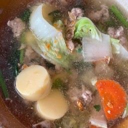 แกงจืดเต้าหู้ไข่หมูสับ