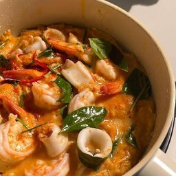 ข้าวห่อหมกทะเลไข่ข้น(ราดข้าว)