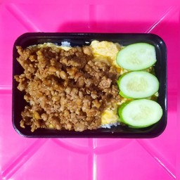 หมูสับซีอิ้ว+ไข่ข้น