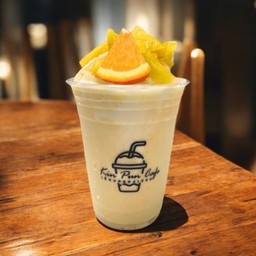 ส้ม สับปะรด โยเกิร์ต สมูทตี้