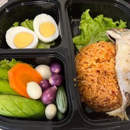 น้ำพริกตาแดง+ไข่ต้ม+ปลาทู