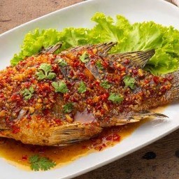ปลานิลทอด ราดพริก / 1ตัว