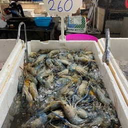 กุ้งก้ามกราม ปริมาณ ครึ่งกิโล สดๆ
