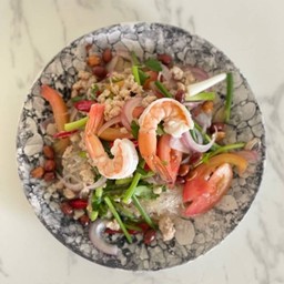 ยำวุ้นเส้นหมูสับกุ้ง Spicy Glass  Noodle Salad With Minced Pork And Shrimp