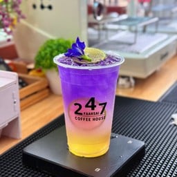 อัญชันน้ำผึ้งมะนาวโซดา