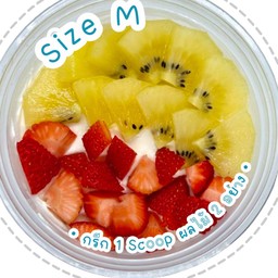 Size M (กรีก (70g.) + ผลไม้ 2 อย่าง)