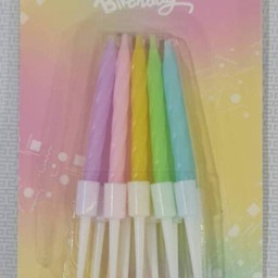 เทียนสั้น (mini) สีพาสเทล T1