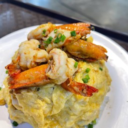 ข้าวไข่ข้น กุ้งกระเทียม(ใช้ไข่2ใบ)
