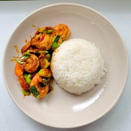 ข้าวสะตอผัดกุ้งกะปิ
