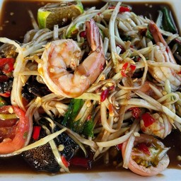 ตำกุ้งลวกสุก