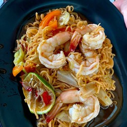 ตำมาม่ากุ้งสุก