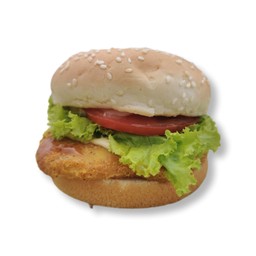 แฮมเบอร์เกอร์ไก่ทอด+ชีส