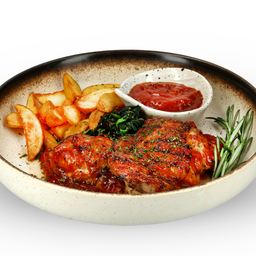 สเต็กไก่ซอสบาร์บีคิว