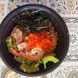 มาม่าต้มยำน้ำข้นไข่กุ้ง+กุ้งแซ่บซี๊ด(แห้ง)