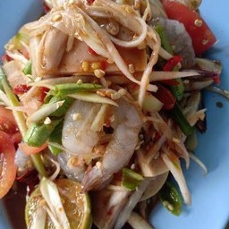 ตำหมูยอกุ้งสด