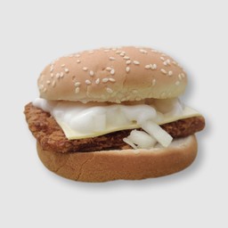 แฮมเบอรเกอร์ปลา+ชีส