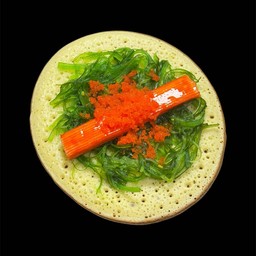 ยำสาหร่าย+ไข่กุ้ง+ปูอัด