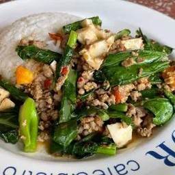 ข้าวผัดคะน้าหมูสับไข่เค็ม