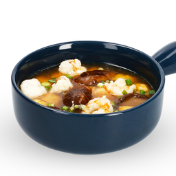 เต้าหู้ผัดกุ้งและเห็ดหอม