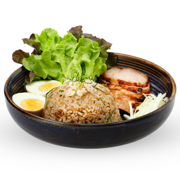 ข้าวผัดปลาร้าคอหมูย่าง