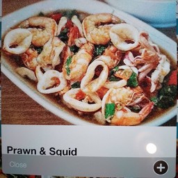 กุ้งแชบ๊วย+ ปลาหมึก