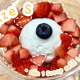 Size S (กรีก (70g.) + ผลไม้ 1 อย่าง)