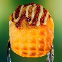 ปังปิ้งไส้หมูหยองน้ำพริกเผามายองเนส