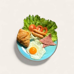 ครัวซองต์ชุดอาหารเช้า