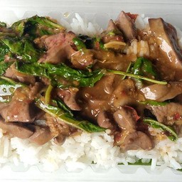 ข้าวกระเพราตับไก่