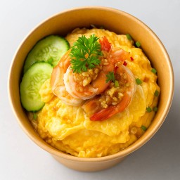 ข้าวไข่ข้นเลือกท็อปปิ้งตามใจจุกๆ