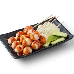 ลูกชิ้นหมูปิ้ง 4 ไม้