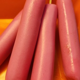 ไส้กรอกนม ชมพู 2 ไม้ 35บาท
