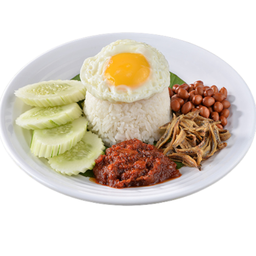 Nasi Lemak with Fried Egg