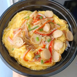 ข้าวไข่ข้น หน้าปูอัด ไส้กรอก