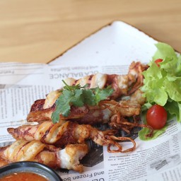 หมึกไข่แดดเดียวทอด