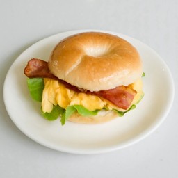 Bagel bacon egg